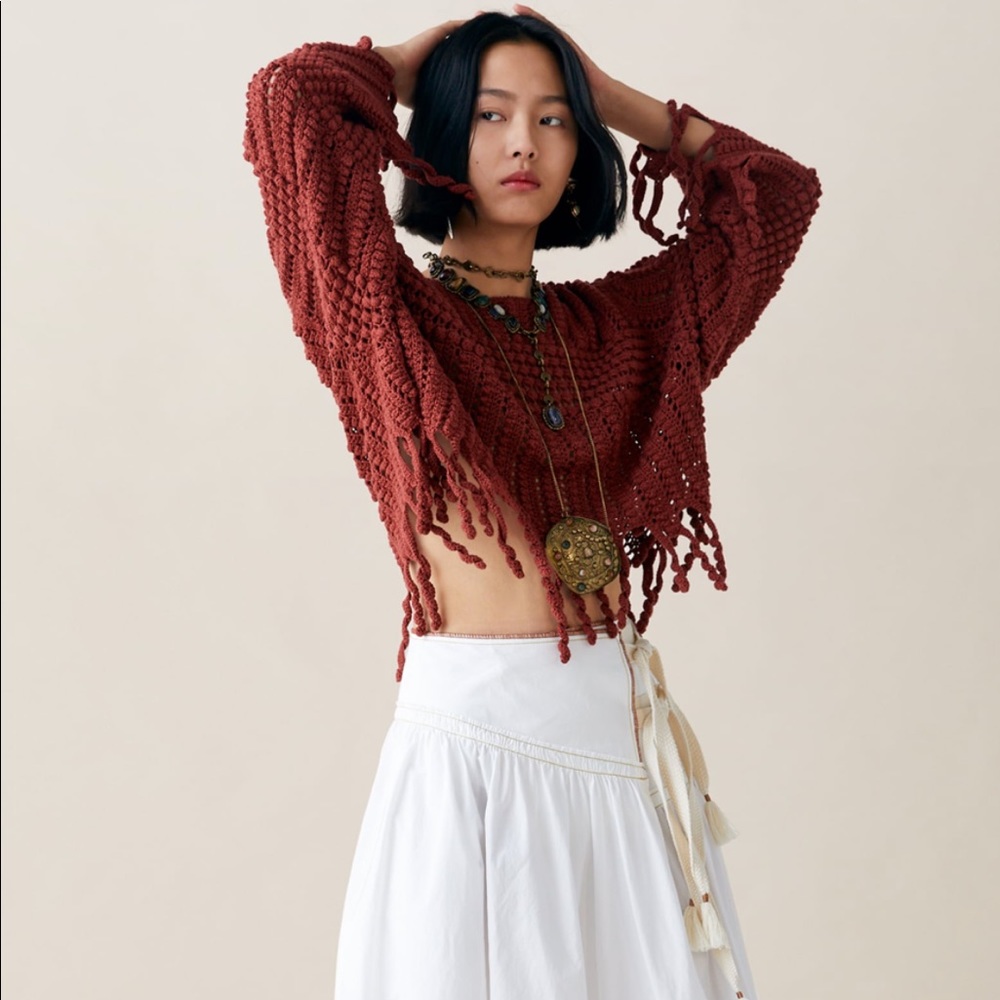 ZARA FRINGE SWEATER - Picture 2 of 7